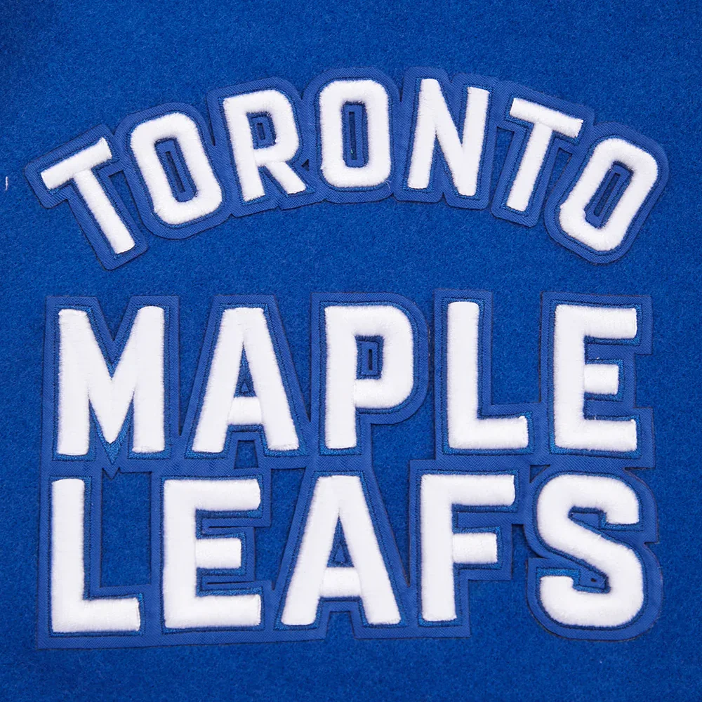 Men's Toronto Maple Leafs Retro Classic Wool & Leather Varsity Jacket - Image 5