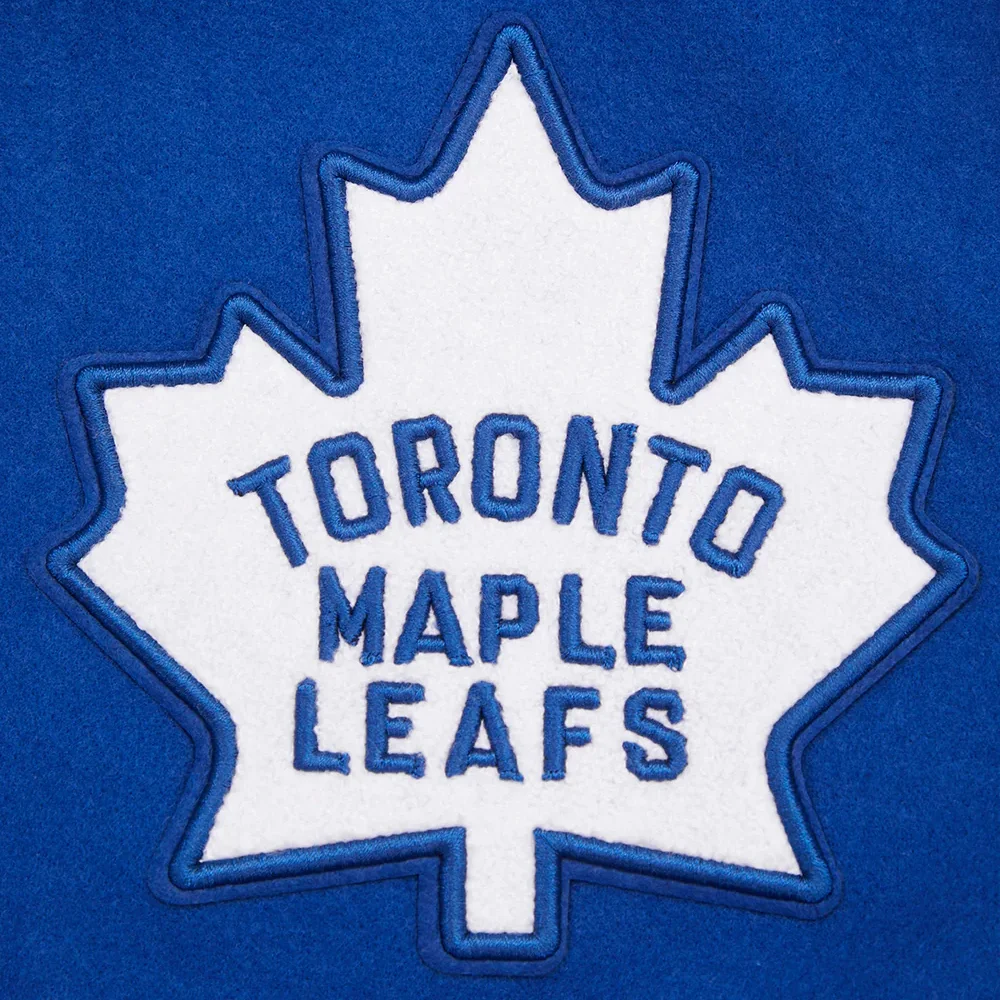 Men's Toronto Maple Leafs Retro Classic Wool & Leather Varsity Jacket - Image 6