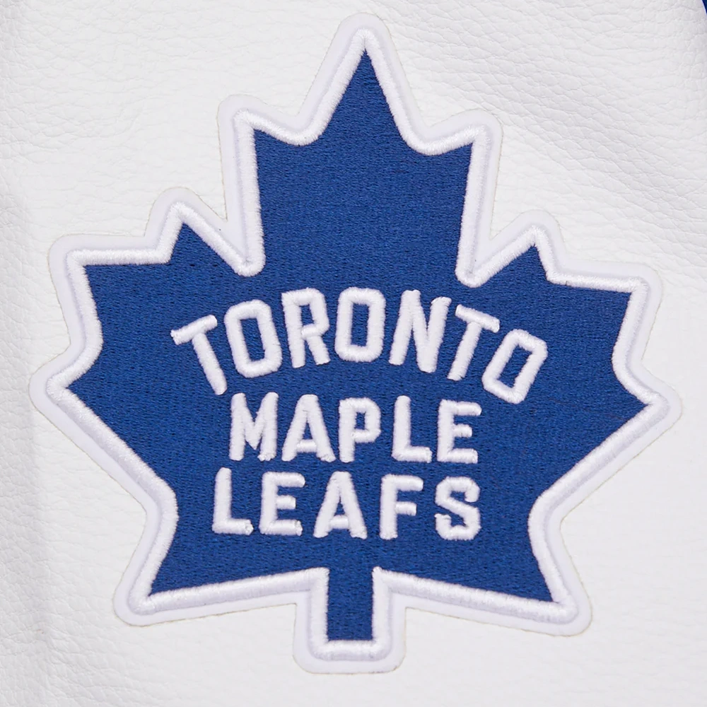 Men's Toronto Maple Leafs Retro Classic Wool & Leather Varsity Jacket - Image 7