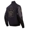 Men's Toronto Maple Leafs Black & Gold Varsity Jacket - Image 3