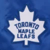 Men's Toronto Maple Leafs Retro Classic Blue Satin Varsity Jacket - Image 5