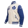 Alternative view of Men's Toronto Maple Leafs Retro Classic Wool & Leather Varsity Jacket