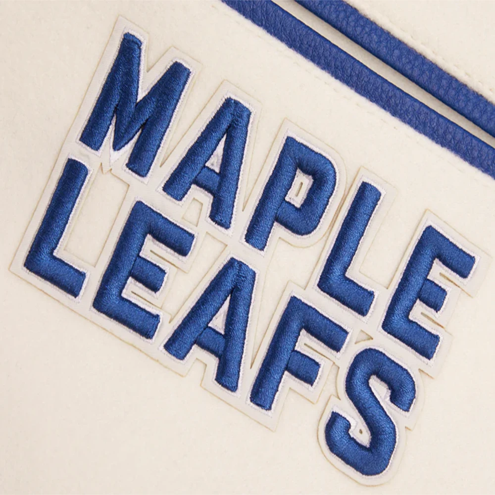 Men's Toronto Maple Leafs Retro Classic Wool & Leather Varsity Jacket - Image 8
