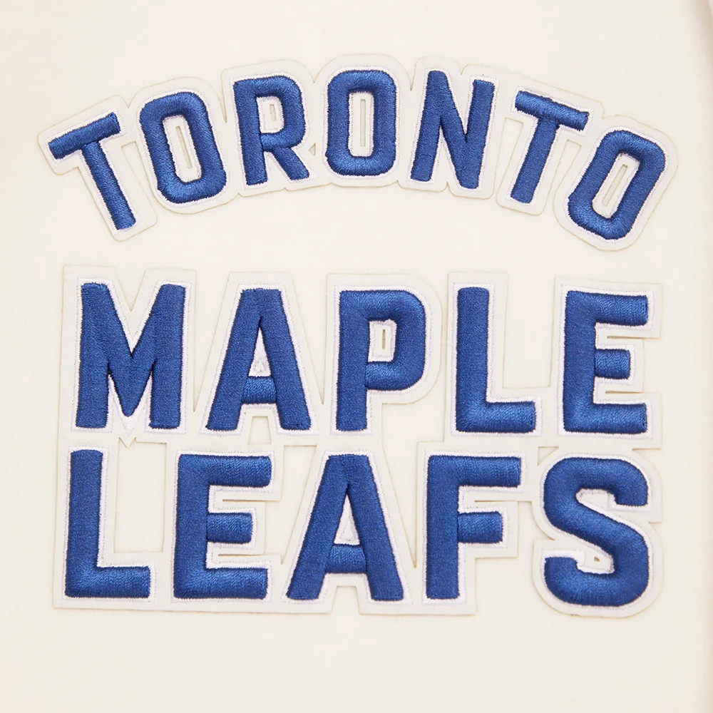 Men's Toronto Maple Leafs Retro Classic Wool & Leather Varsity Jacket - Image 6