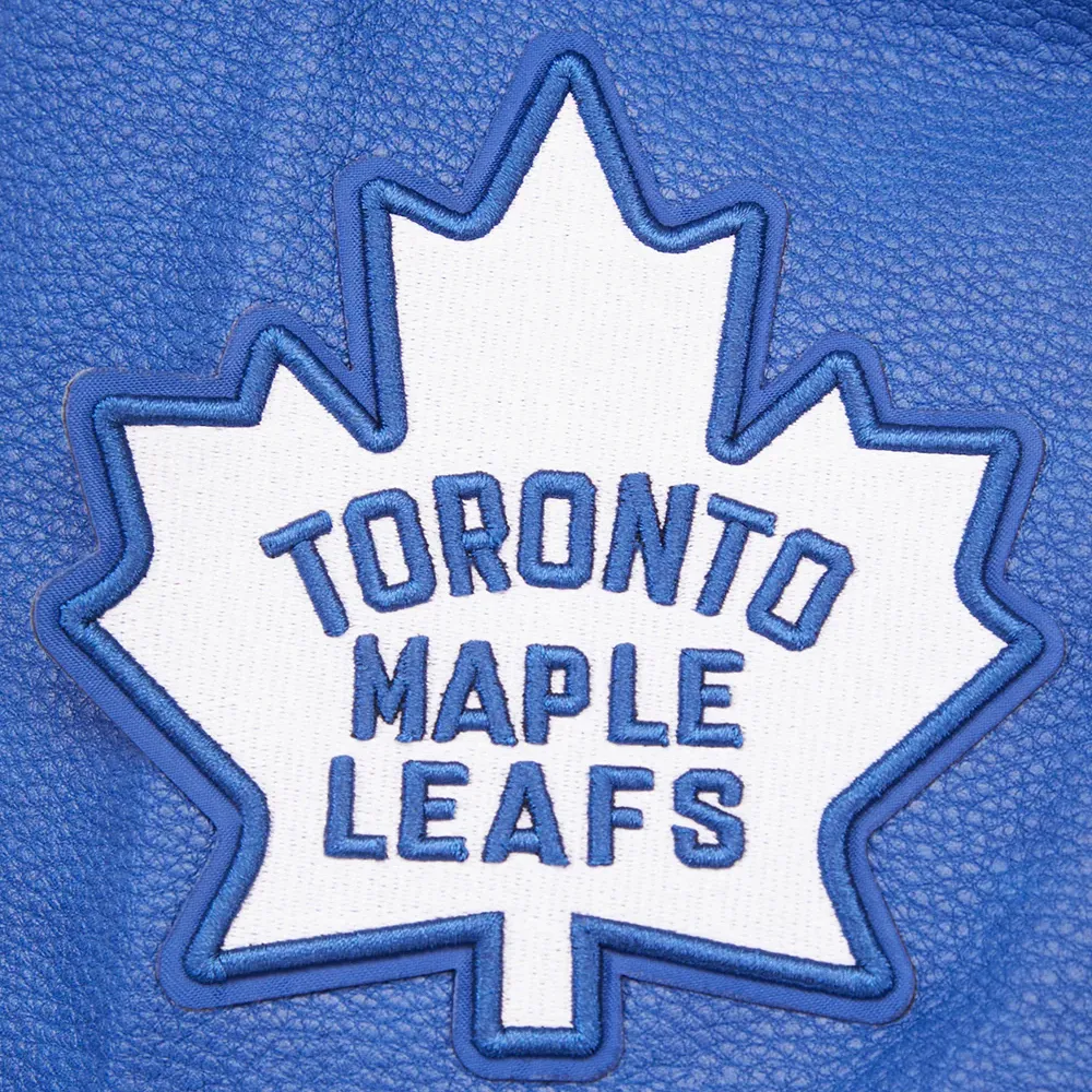 Men's Toronto Maple Leafs Retro Classic Wool & Leather Varsity Jacket - Image 7