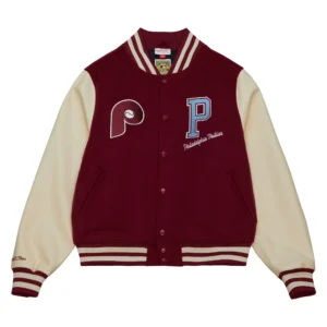 Philadelphia Phillies Team Legacy Wool & Leather Varsity Jacket