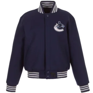 Vancouver Canucks Full Wool One Color Varsity Jacket