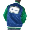 Vancouver Canucks Full-Snap Raglan varsity Jacket - Image 2