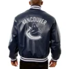 Vancouver Canucks Full Leather Navy Varsity Jacket - Image 2