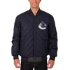 Vancouver Canucks Two Tone Wool & Leather Varsity Jacket - Image 2