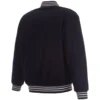 Vancouver Canucks One Color Full Wool Varsity Jacket - Image 3
