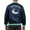 Vancouver Canucks O-Line Full-Snap Satin Varsity Jacket - Image 2