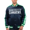 Vancouver Canucks O-Line Full-Snap Satin Varsity Jacket