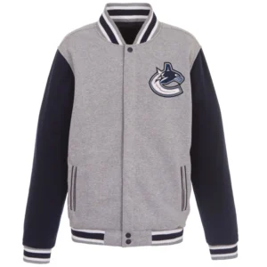 Vancouver Canucks Two Tone Wool Varsity Jacket