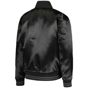 Alternative view of Vegas Golden Knights Classic Black Gifted Goalie Full-Snap Satin Varsity Jacket