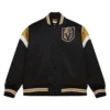Vegas Golden Knights Cooperstown Heavyweight Black Satin Varsity Jacket