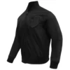 Vegas Golden Knights Neutral Twill Full-Zip Black Satin Varsity Jacket - Image 3
