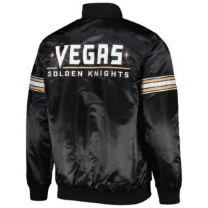 Alternative view of Vegas Golden Knights The Power Forward Full-Snap Satin Varsity Jacket