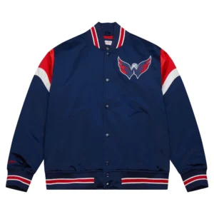 Washington Capitals Cooperstown Heavyweight Blue Varsity Jacket