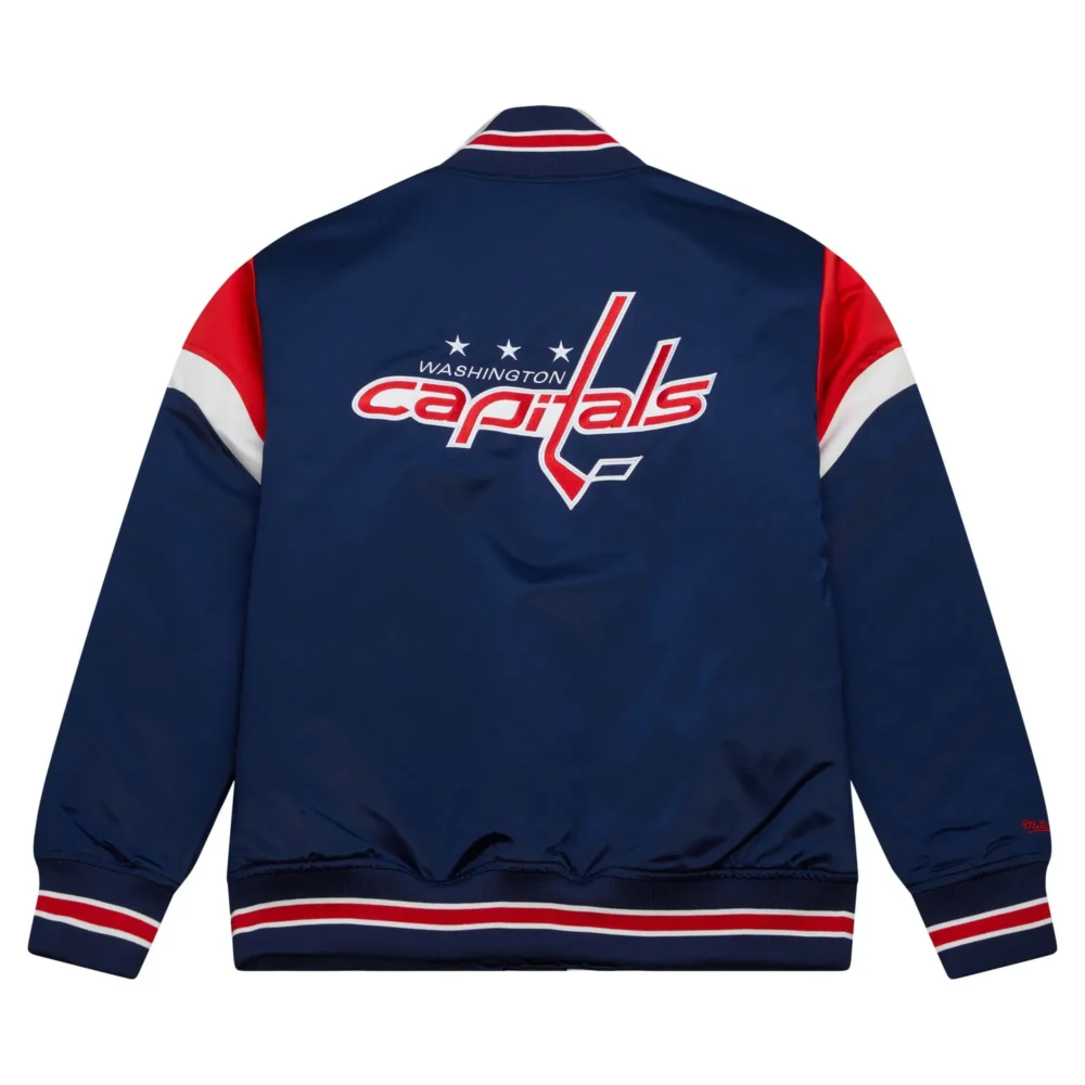 Alternative view of Washington Capitals Cooperstown Heavyweight Blue Varsity Jacket