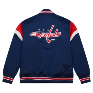 Alternative view of Washington Capitals Cooperstown Heavyweight Blue Varsity Jacket