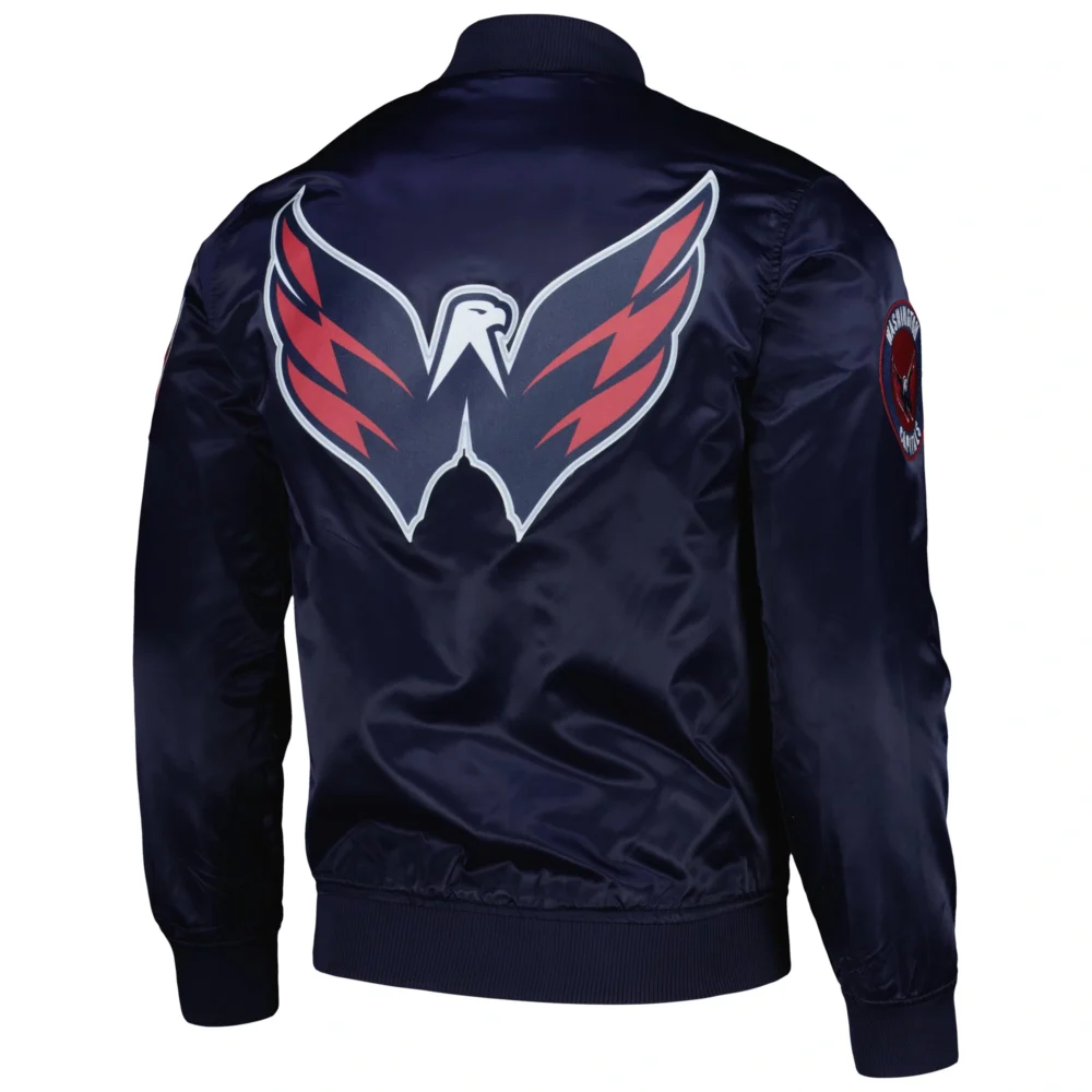 Alternative view of Washington Capitals Classic Satin Varsity Jacket