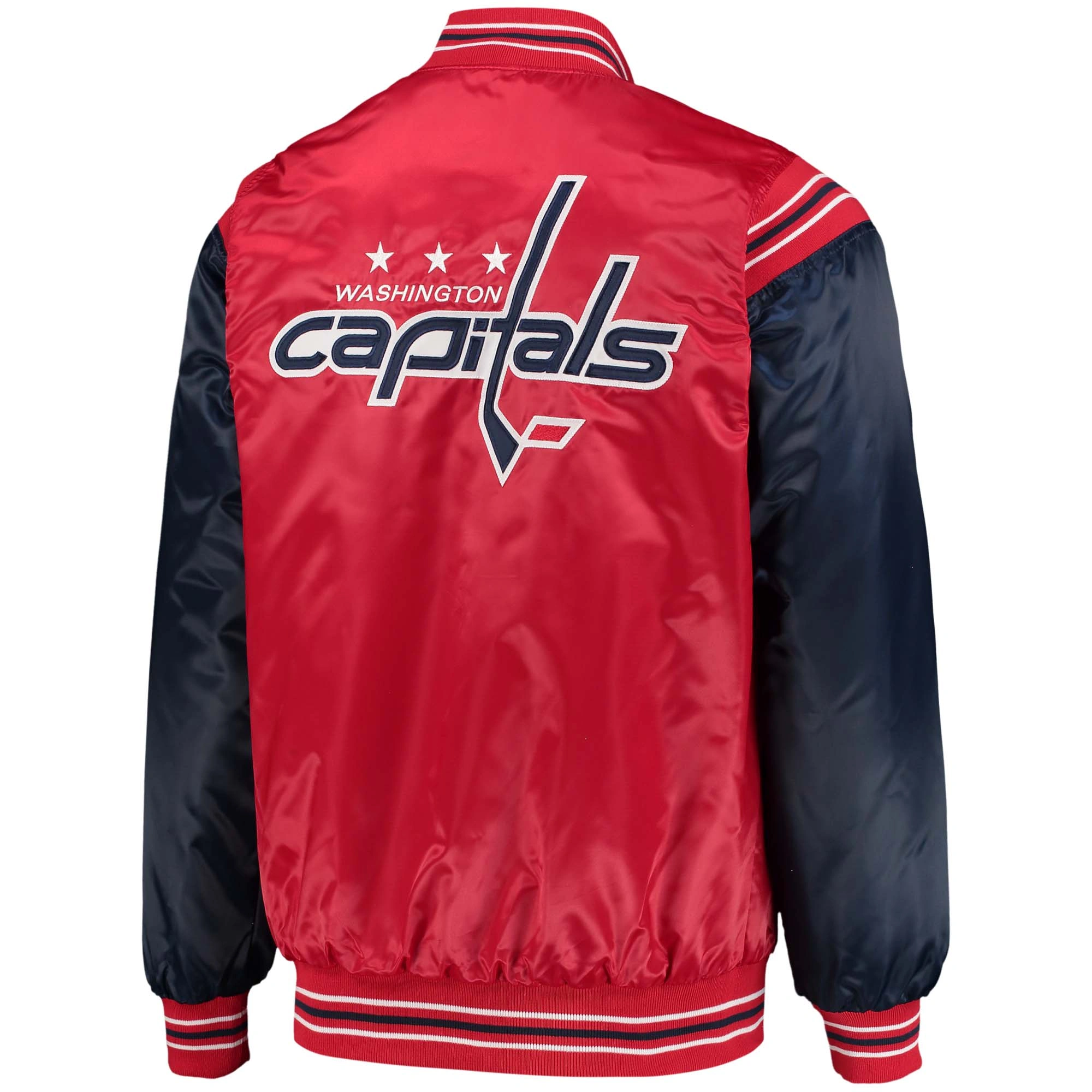 Washington Capitals The Enforcer Satin Varsity Jacket - Image 2