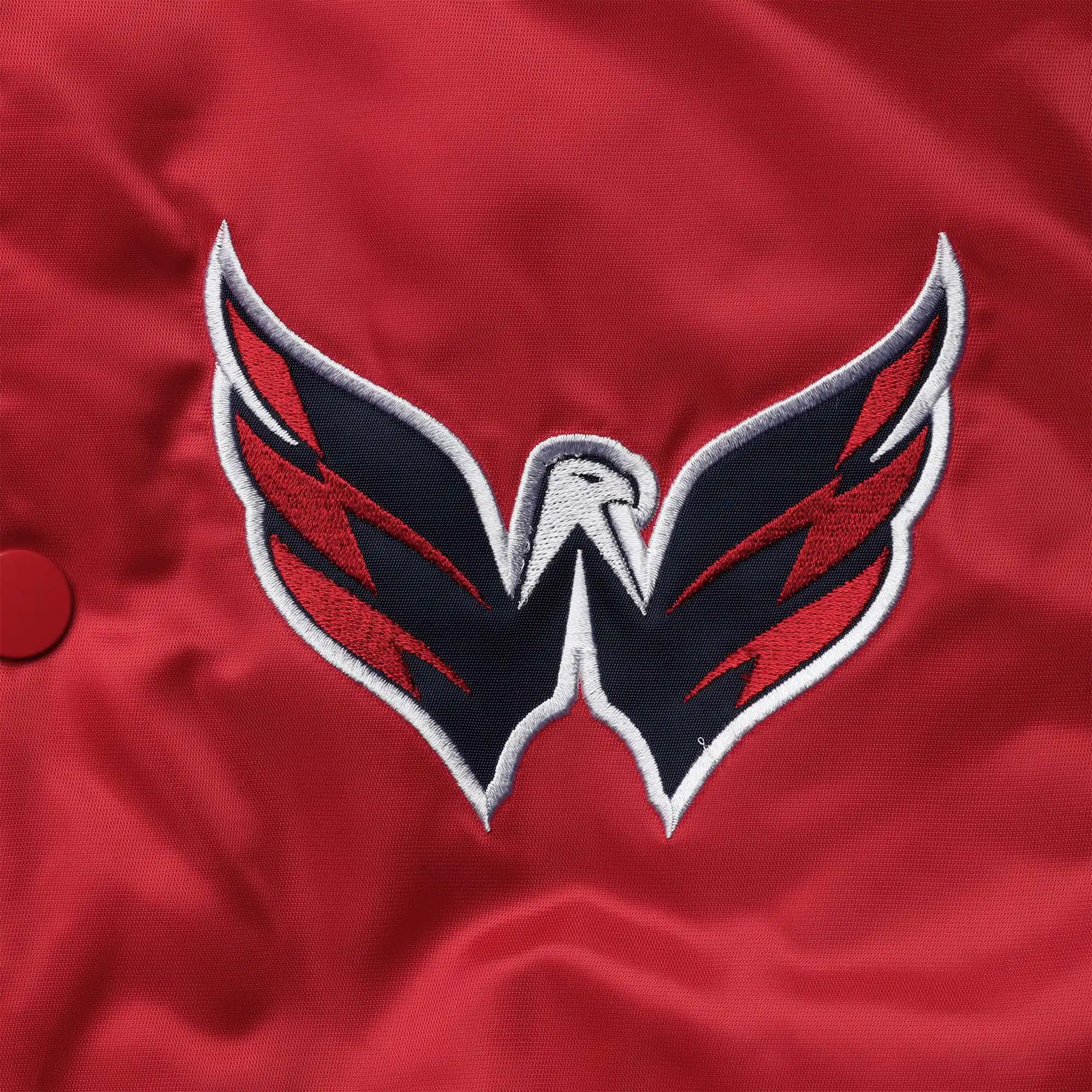 Washington Capitals The Enforcer Satin Varsity Jacket - Image 3