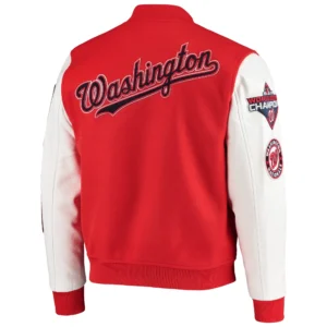 Alternative view of Washington Nationals Classic Pro Standard Red Varsity Jacket