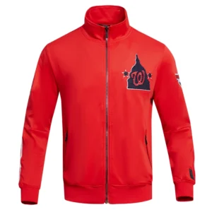 Washington Nationals Pro Standard Neutral Full-Zip Polyester Varsity Jacket
