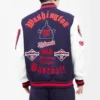 Washington Nationals Old English Pro Standard Wool & Leather Varsity Jacket - Image 2