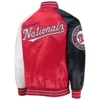 Washington Nationals Starter Reliever Full-Snap Satin Varsity Jacket - Image 2