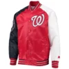 Washington Nationals Starter Reliever Full-Snap Satin Varsity Jacket
