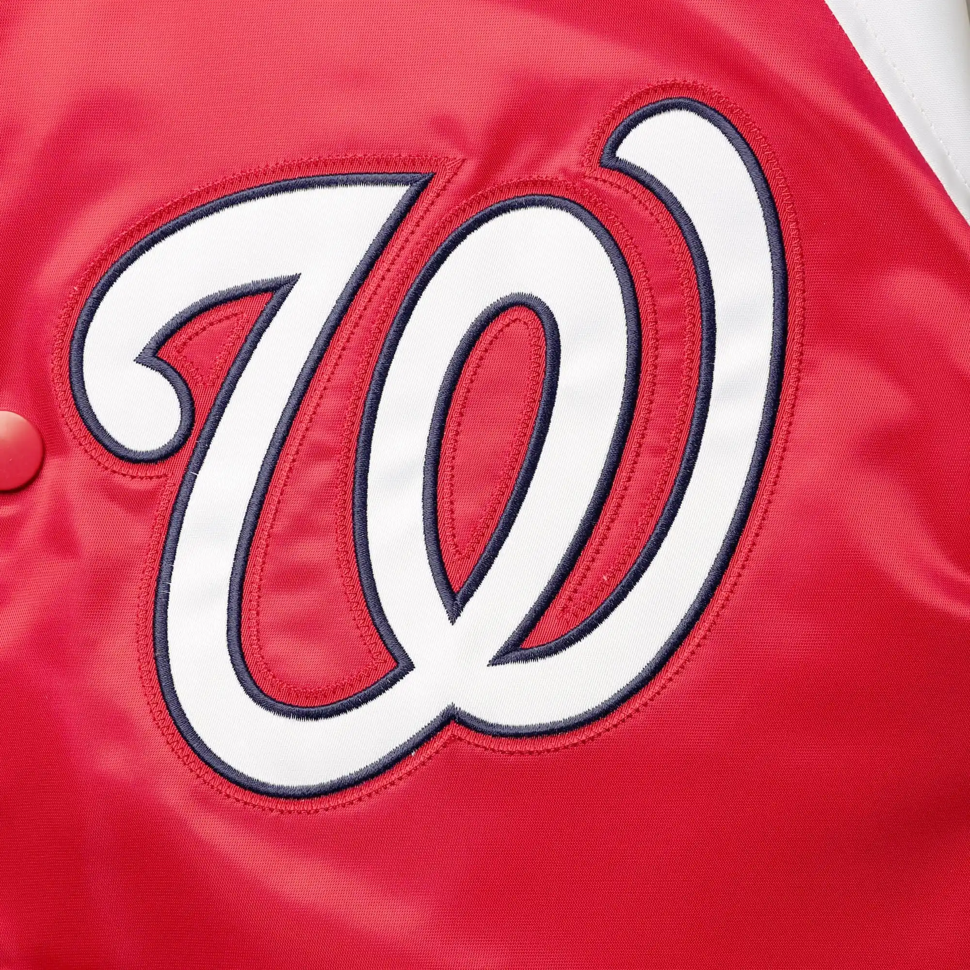 Washington Nationals Starter Reliever Full-Snap Satin Varsity Jacket - Image 3