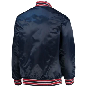Alternative view of Washington Nationals Starter Locker Room Full-Snap Satin Varsity Navy Jacket