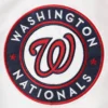 Washington Nationals Lead Off White & Red Clean Up Hitter Full-Snap Satin Varsity Jacket - Image 4