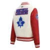 Women's Montreal Canadiens Retro Classic Wool & Leather Varsity Jacket - Image 3