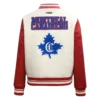 Women's Montreal Canadiens Retro Classic Wool & Leather Varsity Jacket - Image 4