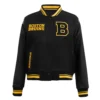 Women's Boston Bruins Retro Classic Wool & Leather Varsity Jacket