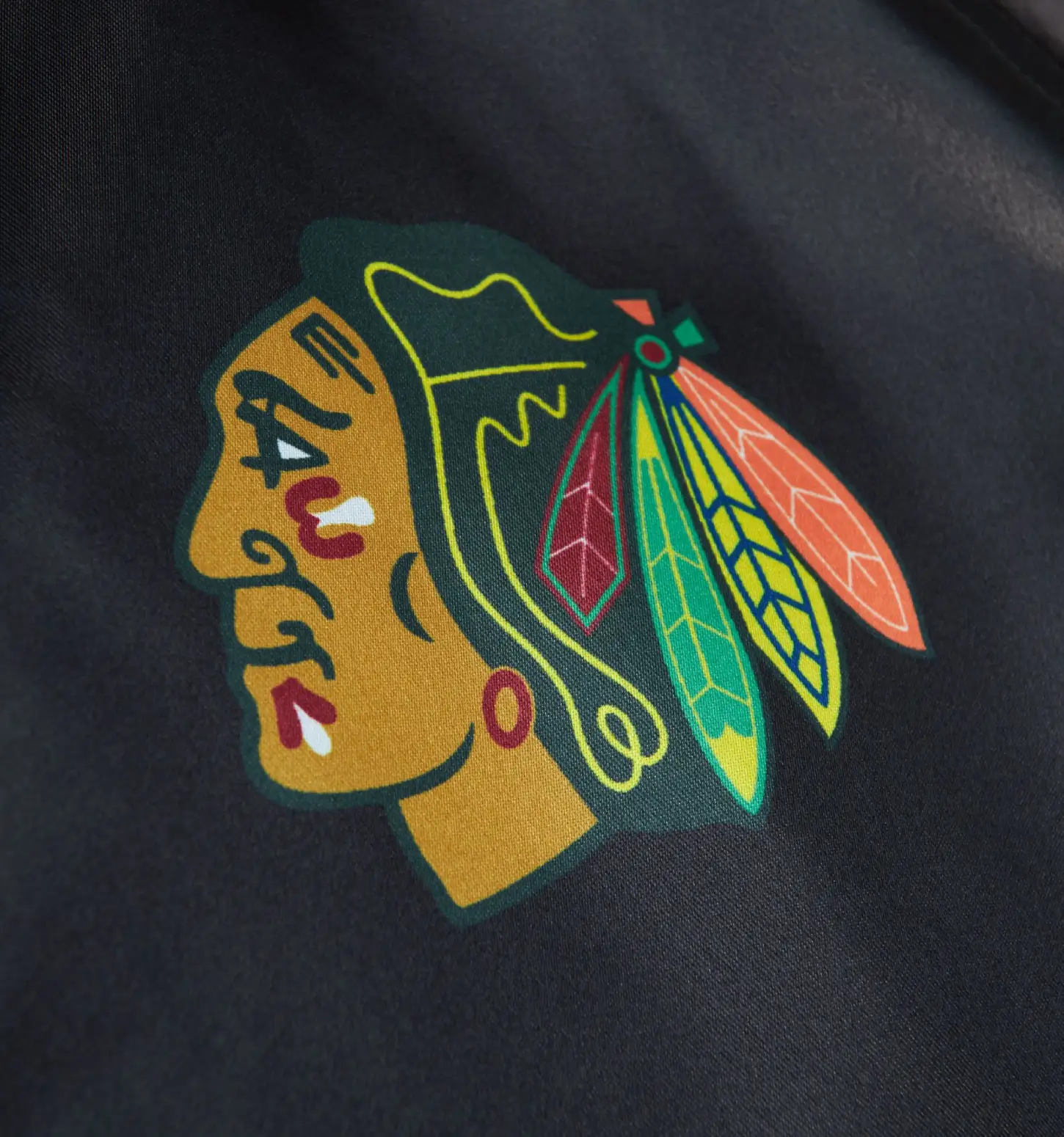 Women's Chicago Blackhawks Raglan Satin Jacket - Image 3