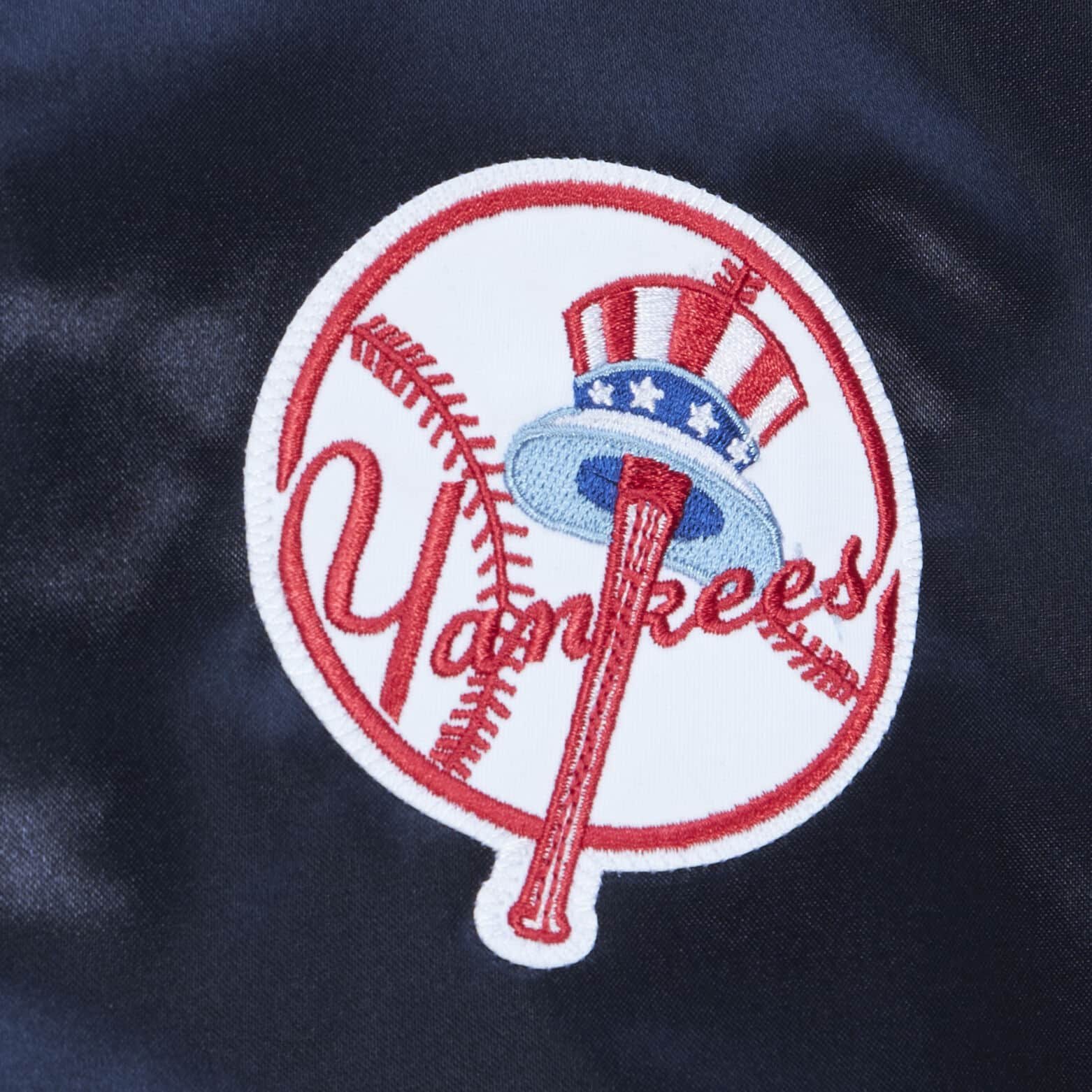 New York Yankees Cooperstown Heavyweight 2.0 Full-Snap Satin Varsity Jacket - Image 3
