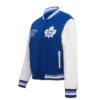 Women's Toronto Maple Leafs Retro Classic Wool & Leather Varsity Jacket - Image 2