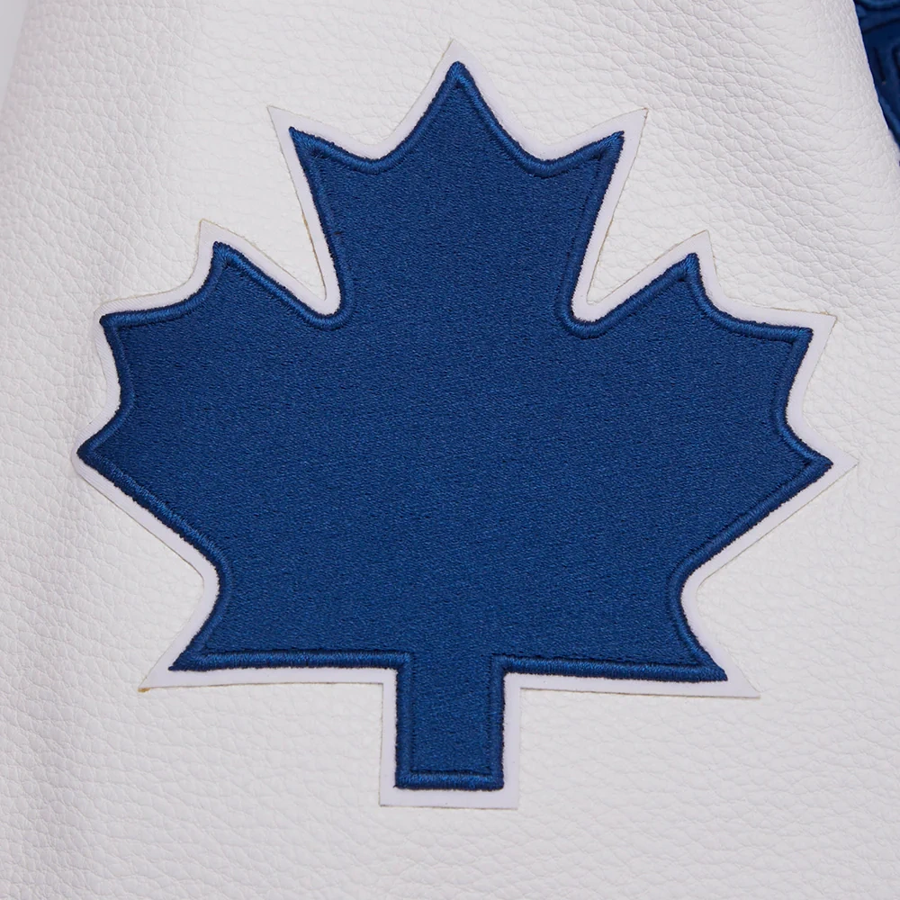 Women's Toronto Maple Leafs Retro Classic Wool & Leather Varsity Jacket - Image 7