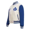 Women's Toronto Maple Leafs Retro Classic Wool & Leather Varsity Jacket - Image 2