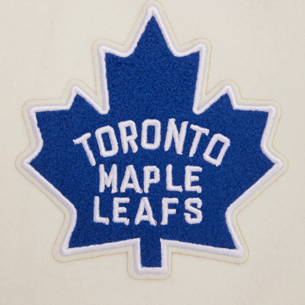 Women's Toronto Maple Leafs Retro Classic Wool & Leather Varsity Jacket - Image 5