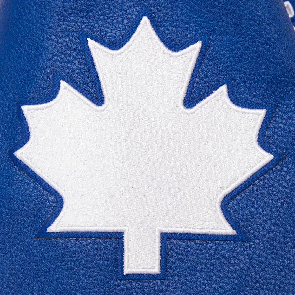 Women's Toronto Maple Leafs Retro Classic Wool & Leather Varsity Jacket - Image 6
