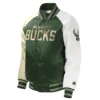 Youth Milwaukee Bucks Reliever Starter Hunter Tri Color Varsity Jacket