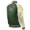 Youth Milwaukee Bucks Reliever Starter Hunter Tri Color Varsity Jacket - Image 2
