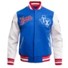 Texas Rangers Retro Classic Rib Wool & Leather Varsity Jacket