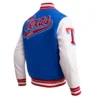 Texas Rangers Retro Classic Rib Wool & Leather Varsity Jacket - Image 4